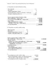 Chapter 6 10 Variable Costing And Segment Reporting Tools