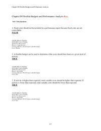 Chapter 9 1 The Purpose Flexible Budget To Remove
