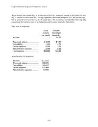 Chapter 9 4 The Revenue Variance For September Would