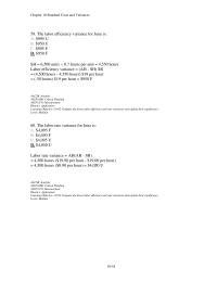 Chapter 10 3 The Labor Efficiency Variance For June