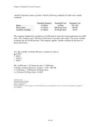 Chapter 10 6 The Variable Overhead Efficiency Variance For
