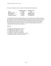 Chapter 10 7 Leerar Corporation Makes Product With The