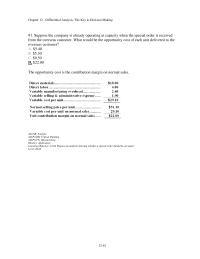 Chapter 12 5 Suppose The Company Already Operating Capacity