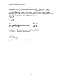 Chapter 13 3 the equipment would cost $115,000 and have a 5 year life