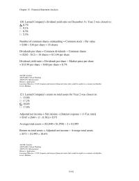 Chapter 15 5 Larned Company’s Dividend Yield Ratio December