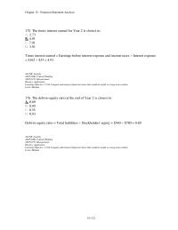 Chapter 15 7 The Times Interest Earned For Year