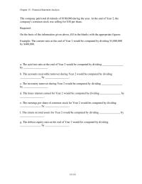 Chapter 15 8 Financial Statement Analysis The Company Paid