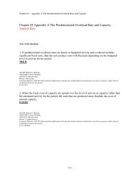 Chapter 3a 1 If predetermined overhead rates are based on budgeted activity