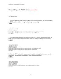 Chapter 4a 1 Units Completed During The Period Units In beginning