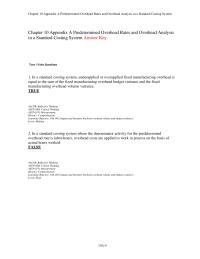 Chapter 10a 1 Actual Fixed Overhead Budgeted Fixed Overhead Cost