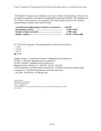 Chapter 10a 3 The Fixed Component The Predetermined Overhead