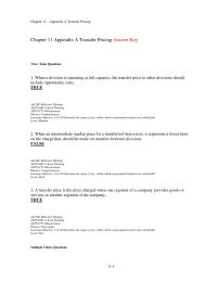 Chapter 11a 1 When a division is operating at full capacity