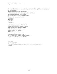 Chapter 10 2 Borden Enterprises Uses Standard Costing For