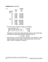 Chapter 2 Homework Internal And External Failure Costs Are Incurred