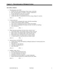 Chapter 3 Sum The G Values For Each Reaction c