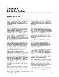 Chapter 3 Homework Deduct Ending Work Process Inventory Cost