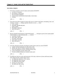 Chapter 4 The intrinsic properties of the 20 amino acids include all