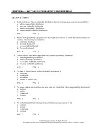 Chapter 6 Whenever the probability is proportional to the length of&nbsp;