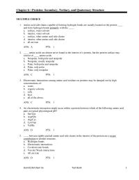 Chapter 6 Amino acid side chains capable of forming hydrogen bonds