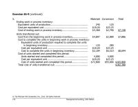 Chapter 4 Homework&nbsp;Cost from the beginning work in process inventory&nbsp;