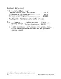 Chapter 5 Homework Fixed Cost Goods Sold Fixed Advertising
