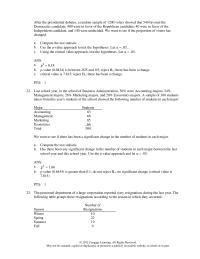 Chapter 11 Equal rights Amendment The Following Contingency Table Shows