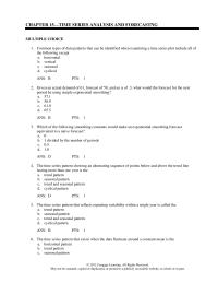 Chapter 15 Which of the following smoothing constants would make an