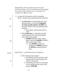 Chapter 8 Homework The First Step Preparing This Budget Multiply