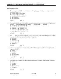 Chapter 29 Both prokaryotes and differentiated eukaryotic cells express