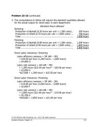 Chapter 10 Homework The number of units produced can be computed by using
