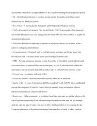 Chapter 10 Homework Respite Care Can Include Any Kind Ltc