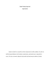 Death Penalty Argument