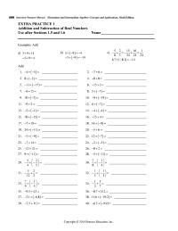 Chapter 1 Addition And Subtraction Of Real Numbers Use after