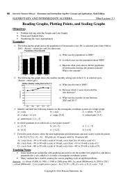 Chapter 3 Many students have trouble creating the correct graphing