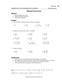 Chapter 6 Teaching Notes Most Students Need Review