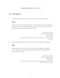 Chapter 5 1 The particular demands that cause people to experience stress are called