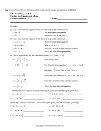 Chapter 9 This The Slope intercept Equation Find Equation Line