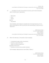 Chapter 8 2 Knowledge Not Easily Communicated But