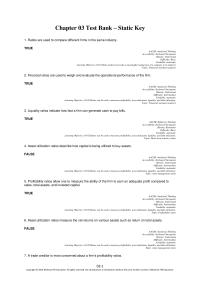 Economics Chapter 3 1 Two Companies Have The Same Return