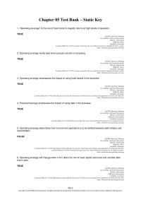 Economics Chapter 5 1 Which The Following Questions Does Breakeven