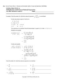 Chapter 14 Find all numbers for which the rational expression is not defined