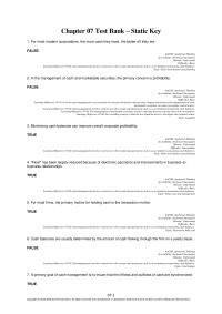 Economics Chapter 7 1 Managing Cash And Marketable Securities What