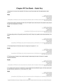 Economics Chapter 9 1 The Future Value Annuity Table Provides
