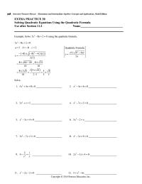 Chapter 30 Solving Equations Reducible to Quadratic Use after Section