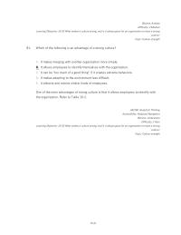 Chapter 16 3 Which The Following Advantage Strong Culture