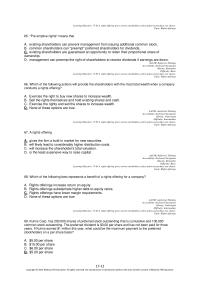 Economics Chapter 17 2 Pre Emptive Rights Means That Existing