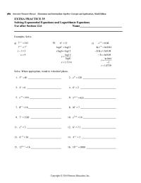 Chapter 35 Exponential Equations and Logarithmic Equations&nbsp;