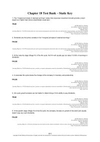 Economics Chapter 18 1 According The Marginal Principle Retained Earnings