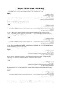 Economics Chapter 20 1 Which One The Following Types Mergers