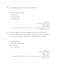 Chapter 2 6 All The Following Are Cash Flows